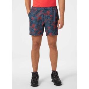 Helly Hansen Men’s Solen Printed Board Shorts Deep Steel Sketch Print Size XL